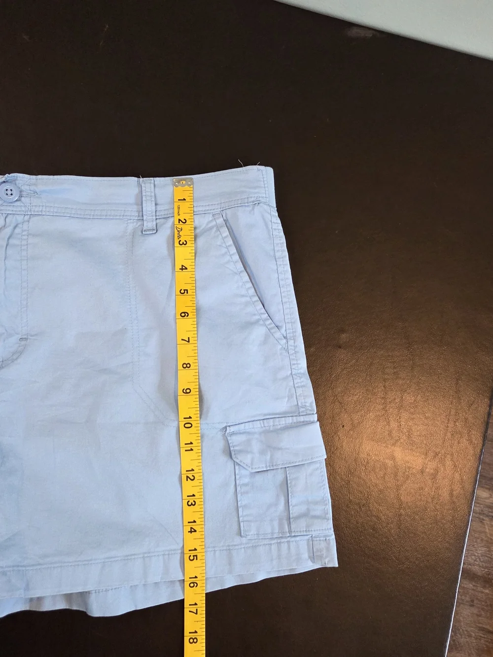 ​Lee Women's Plus Size 22 Light Blue Cargo Shorts Comfort Waist